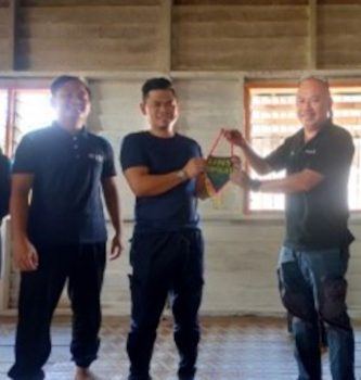 Gift from SFDSB to UMS. The craft were made by Puan Mazni from Kampung Tataluan. Nauclea Orientalis seeds to be planted in Kg Tataluan and Kg Bangau.