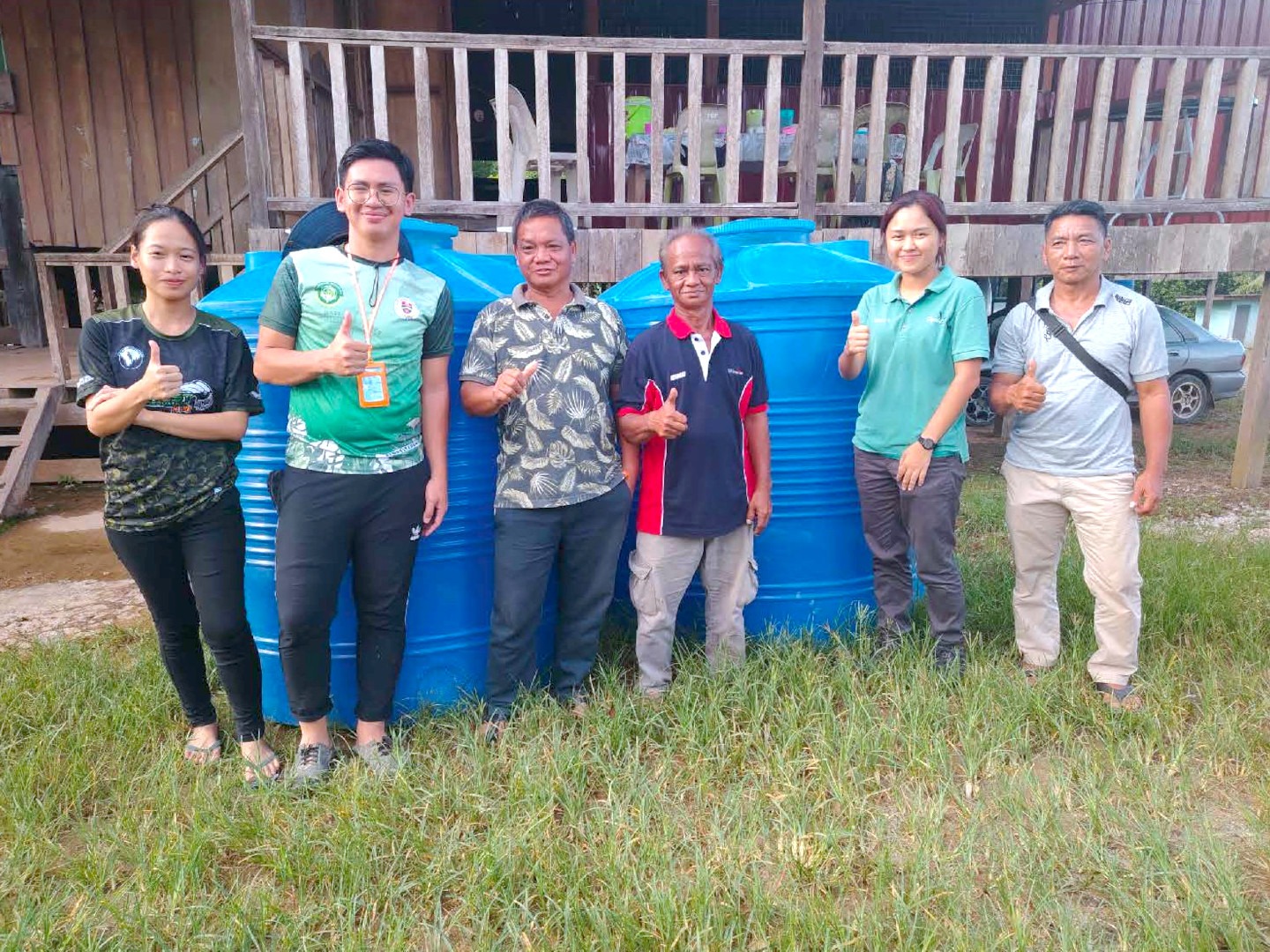 Water tanks provided.
