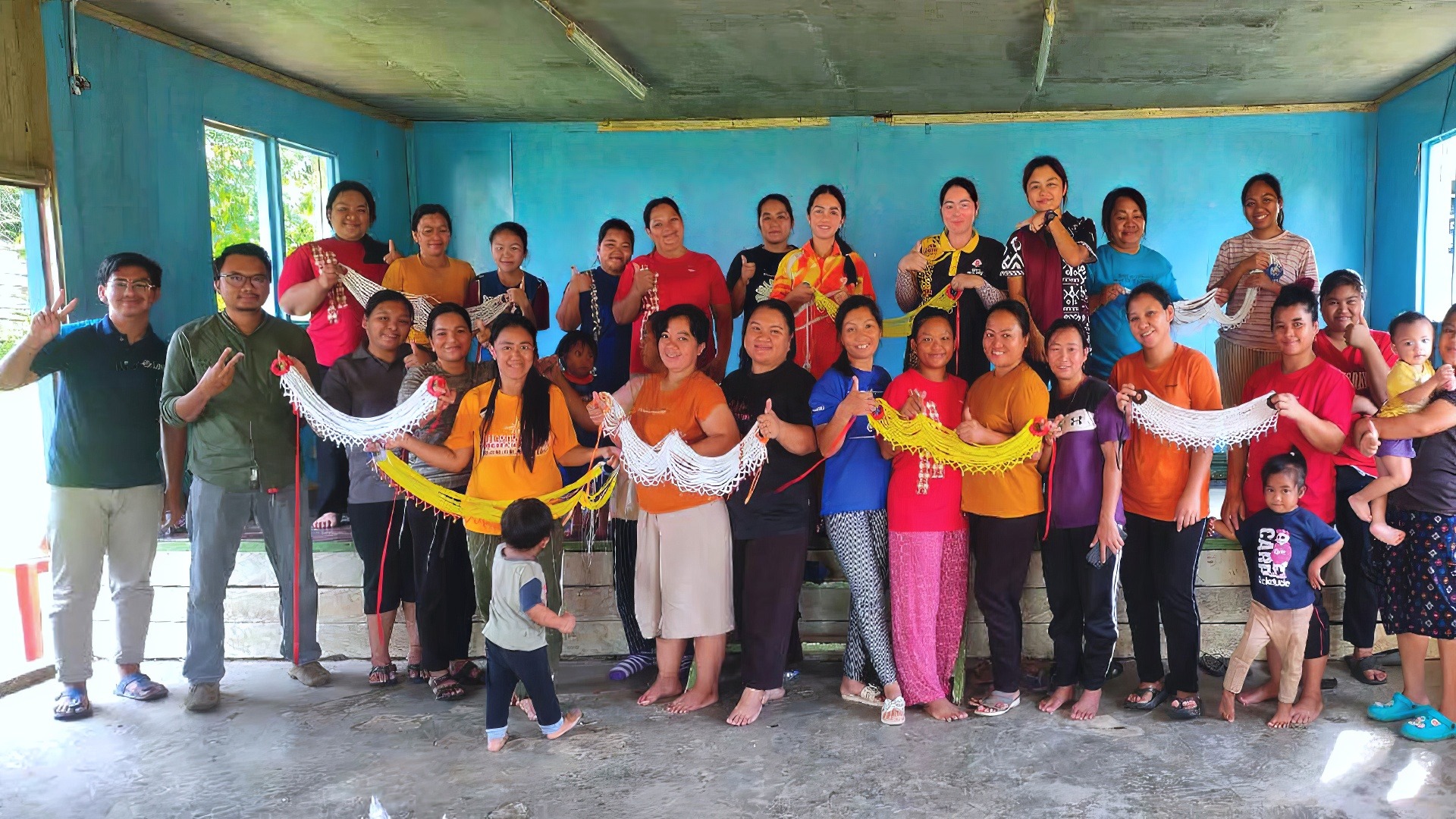 Pictures after a one-day community development program (CDP).